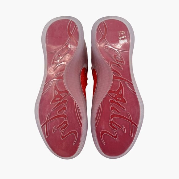 Christian Louboutin Arpoador Red Drawstring Sock Sneakers Size 41 US 11 Women 65 - Picture 13 of 15